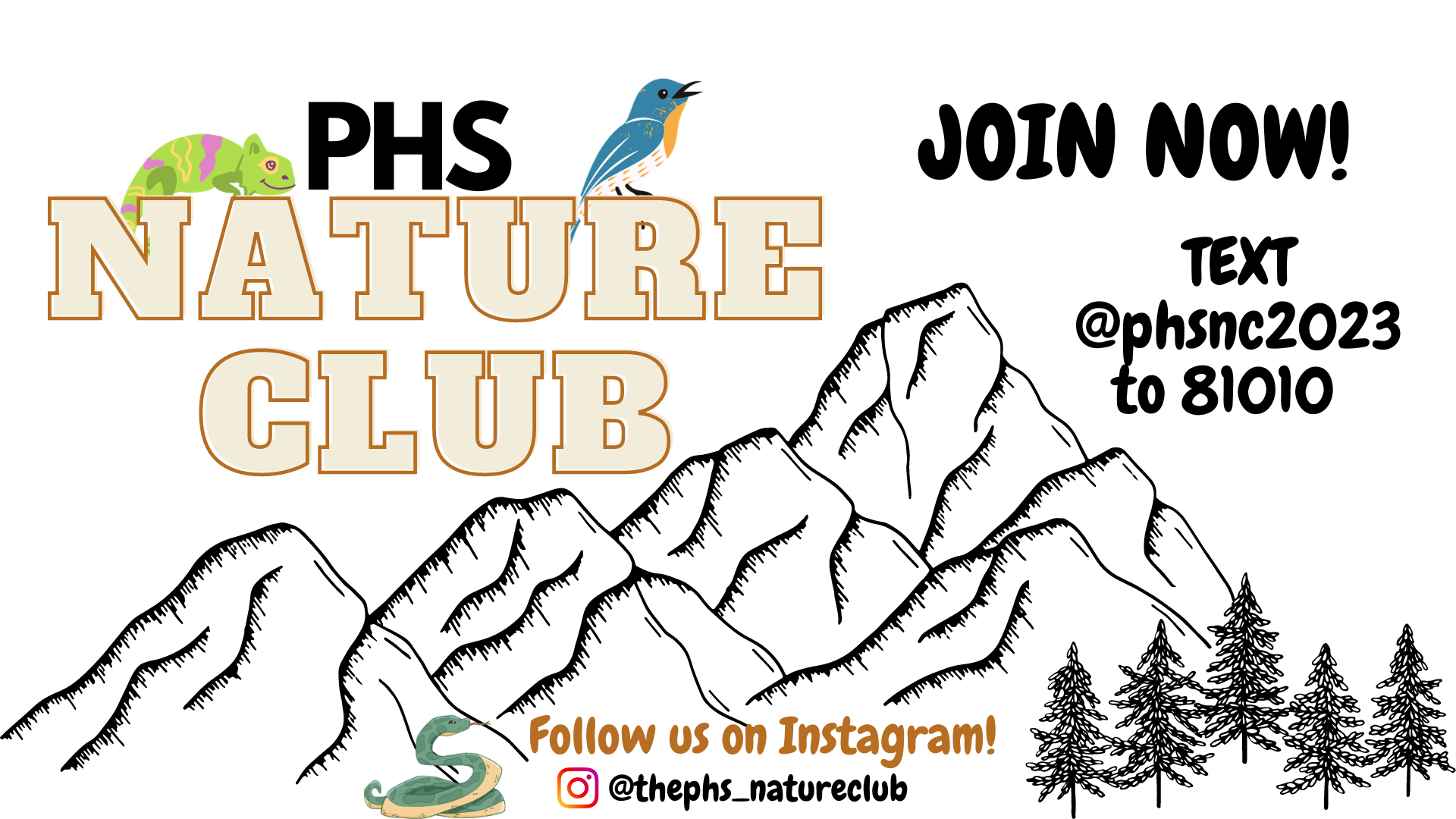 This Canva illustration promotes how to join Nature Club.