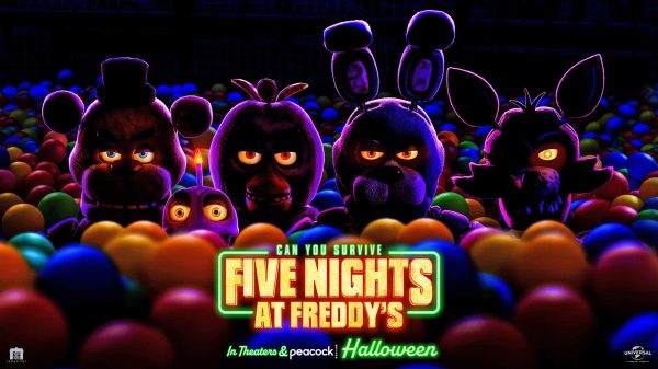 A poster for the “Five Nights at Freddy’s” movie.