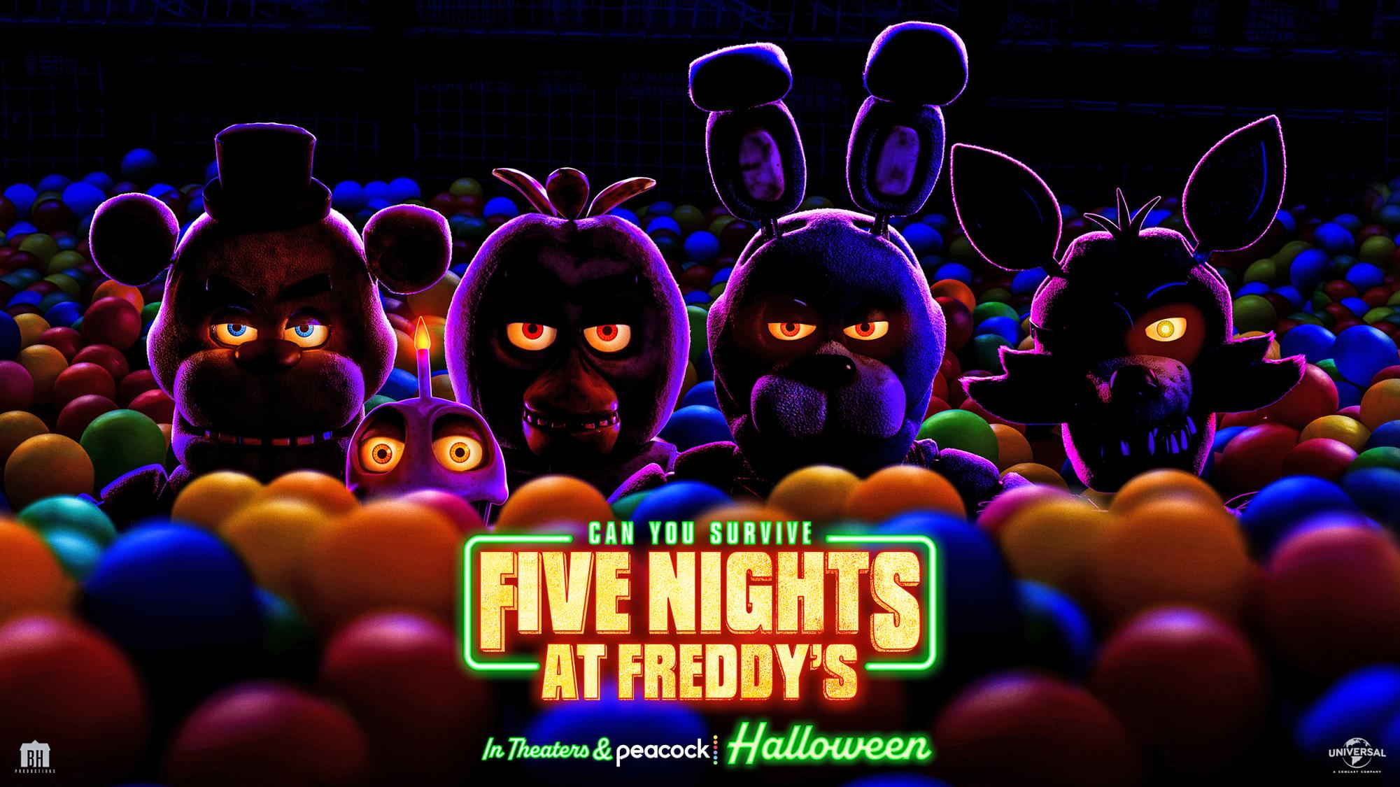 A poster for the “Five Nights at Freddy’s” movie.