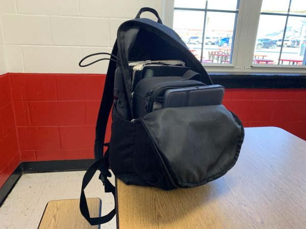 A picture of an open backpack taken by Liliana Parsons