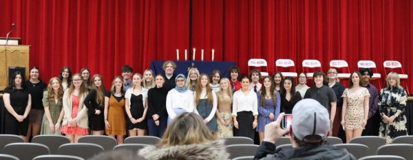 National Honor Society inductees after the induction on Jan. 29.