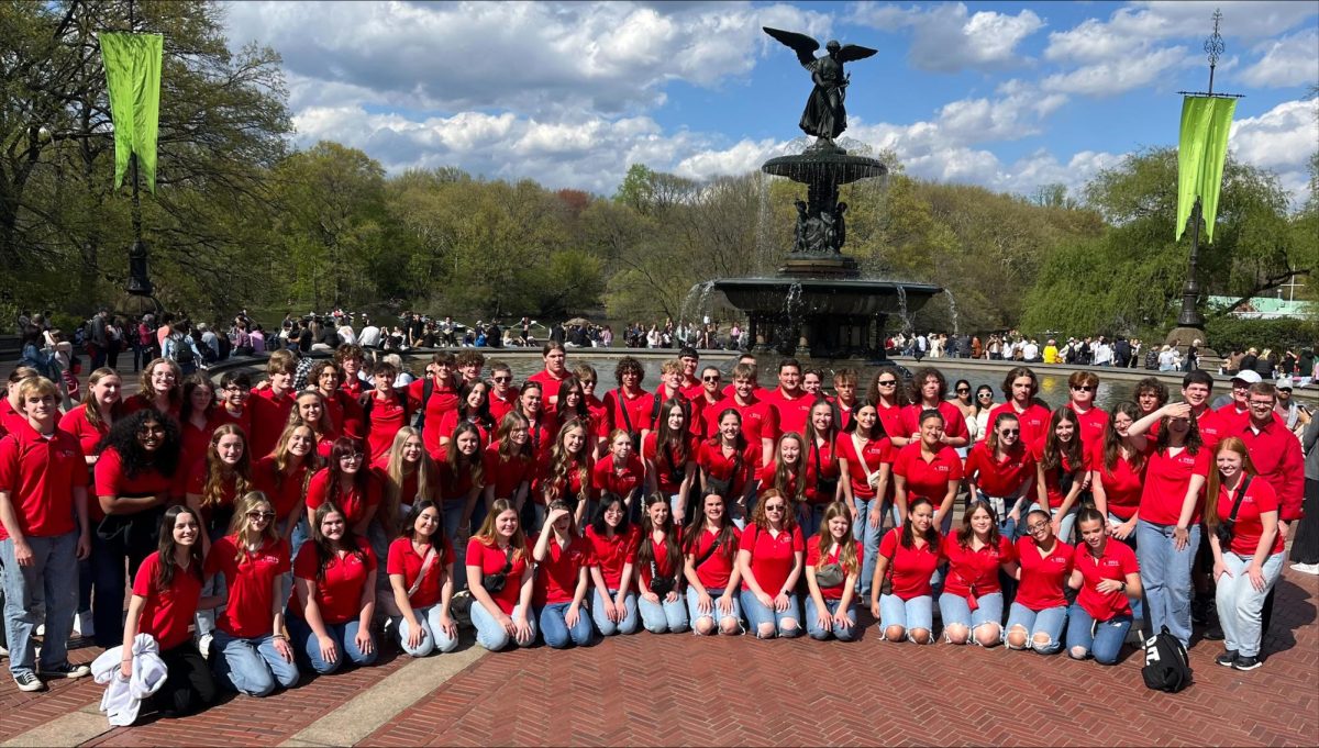 A Cappella Choir during their visit to Central Park on April 20.