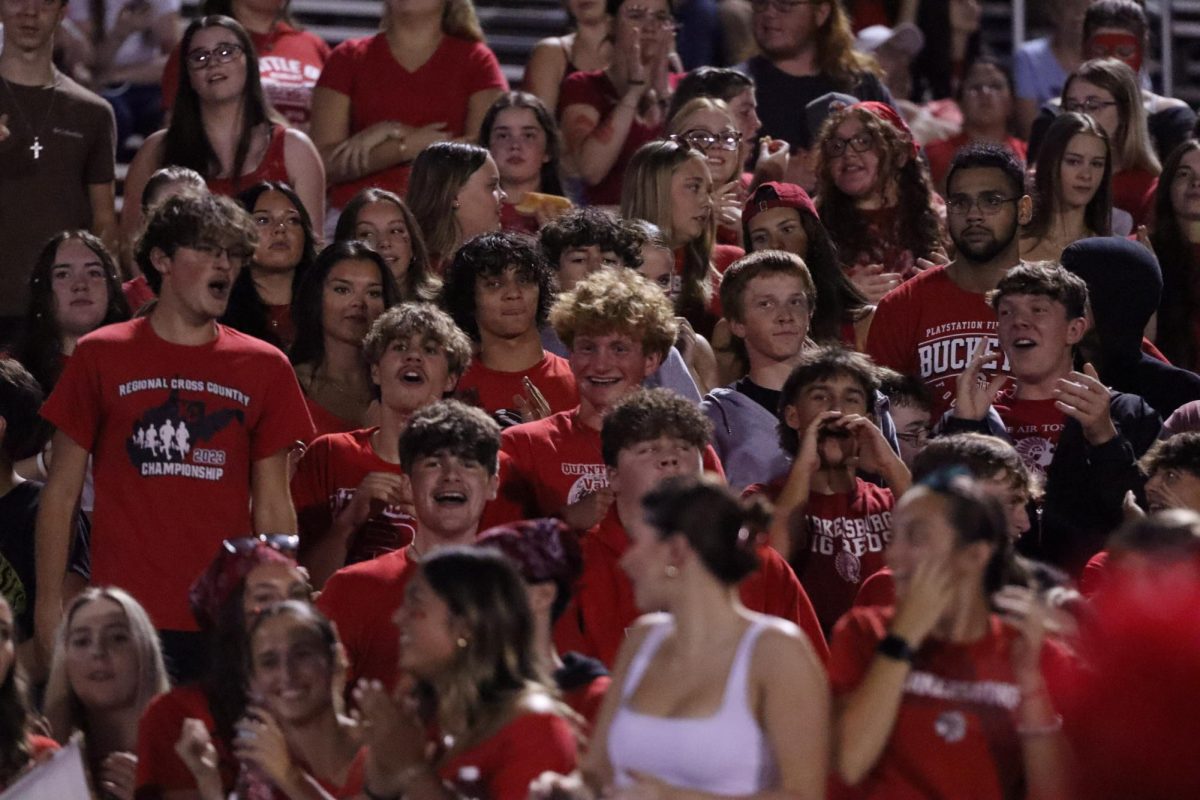 Fans in the student section during the game Sept. 20 at Parkersburg South.