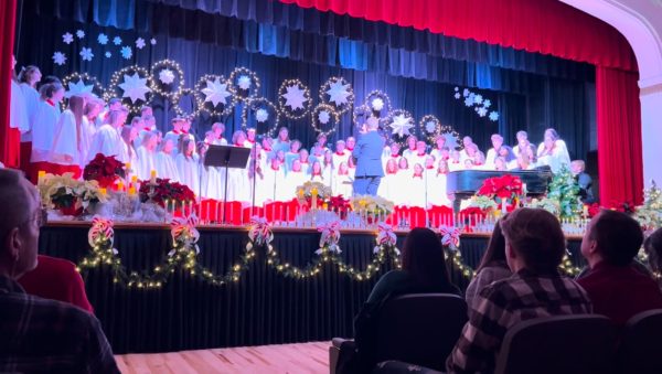 A Cappella Choir singing in the 2023 Christmas concert.