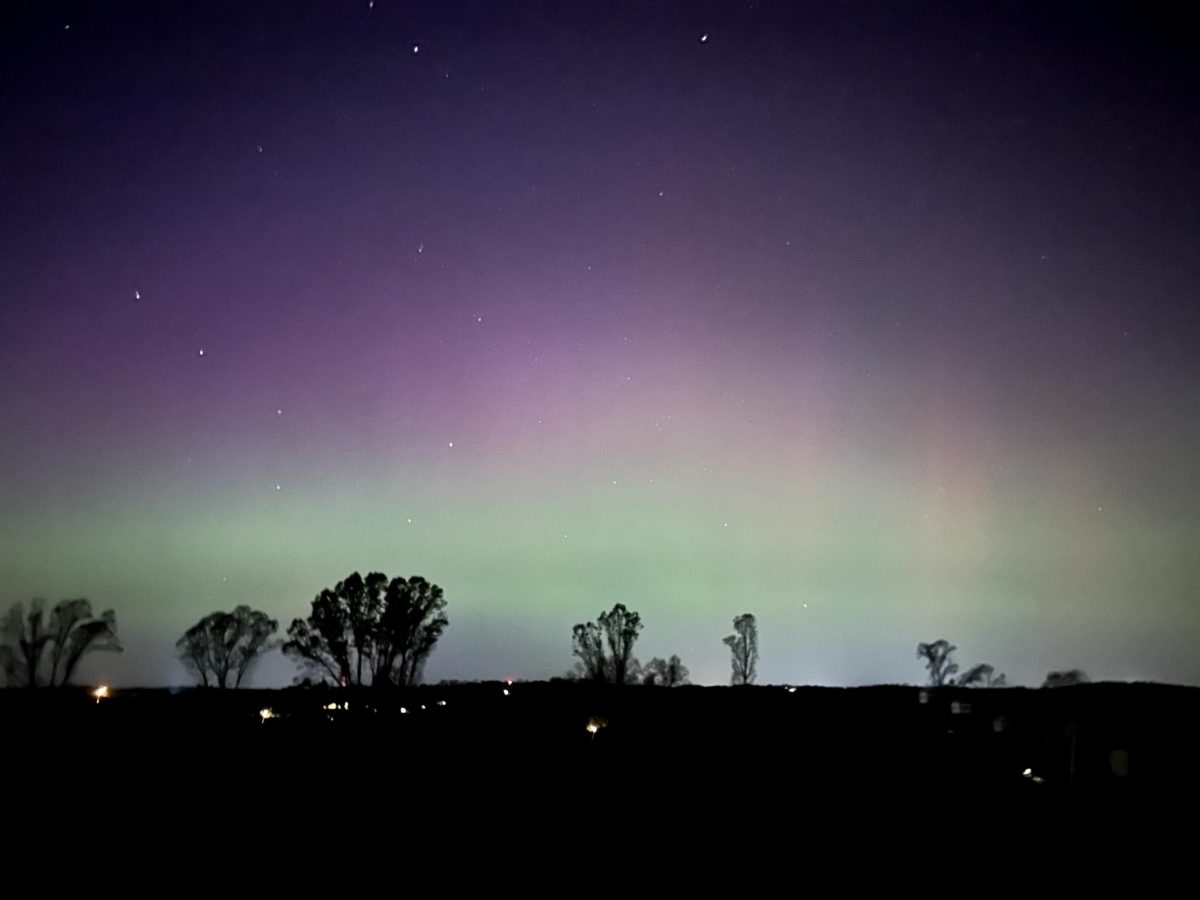 The Northern Lights at the top of Spider Ridge Road in Parkersburg, Oct. 10.