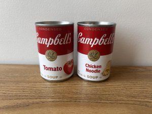 Cans of tomato or chicken noodle soup may be donated through Feb. 7.