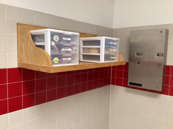 Period products are available in the first floor bathroom at PHS for no cost, provided by school nurse Tori Stevens.