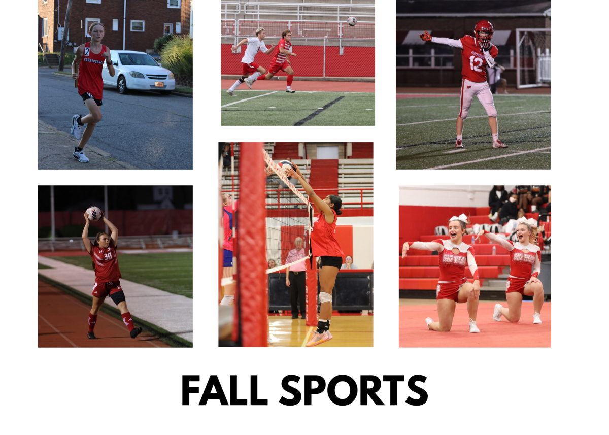 2025 Fall Sports Pictures taken by Parhischan Staff, graphic created in Canva.