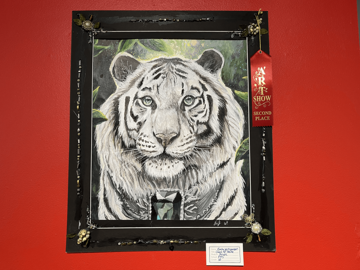 "Oasis of Verde," the 2nd place winner of the 10th grade division, made by sophomore Emily Williamson.
