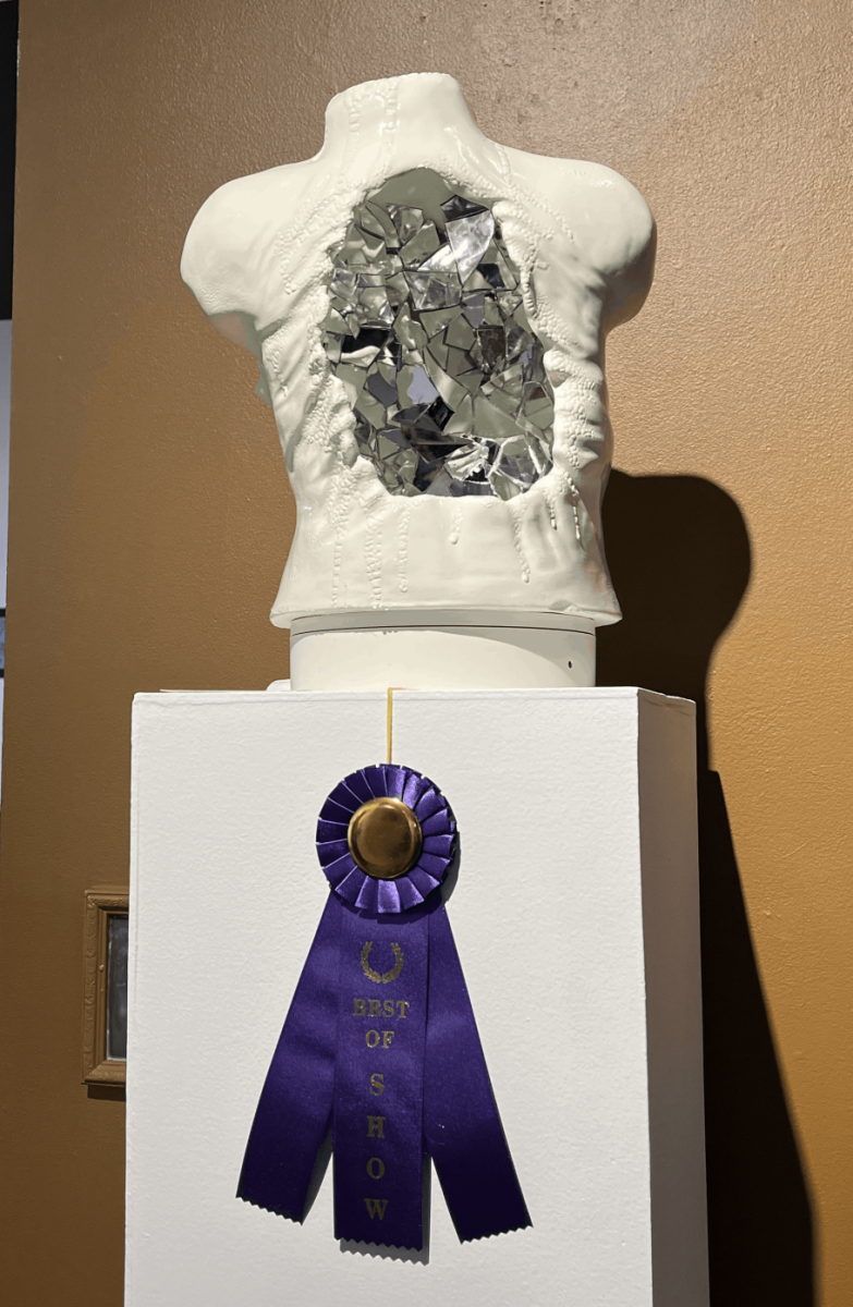 The back of the piece "Shattered" that got Best in Show, made by senior Lauren Smith.