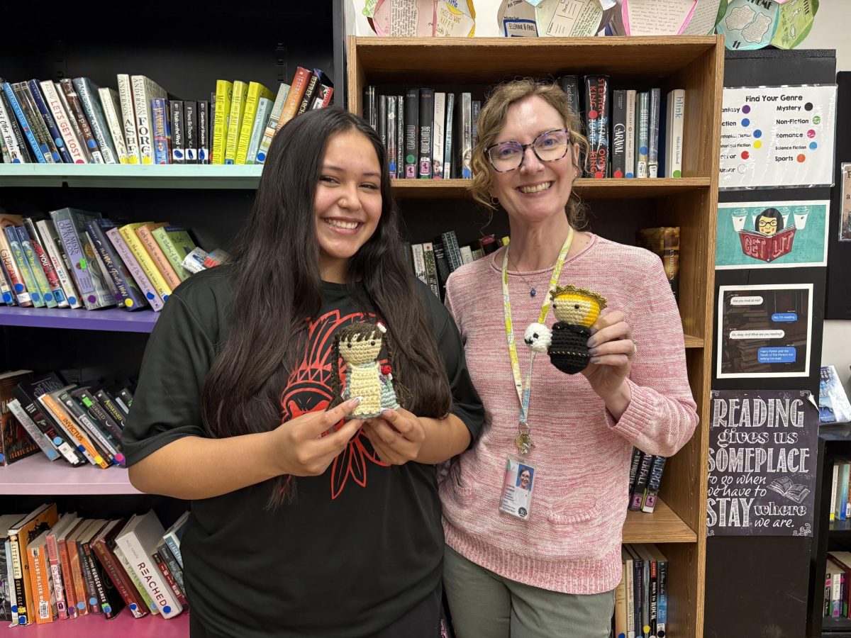 Senior Lilli Martinez with her favorite teacher, Connie Colvin. "Mrs. Colvin has been my favorite teacher for the past two years I have known her. She has a profound impact on all her students and is one of the most caring individuals I have ever met. I deeply appreciate her passion for teaching and how well she has helped me navigate these past two years. She has been especially impactful this year during graduation season for me," Martinez said.